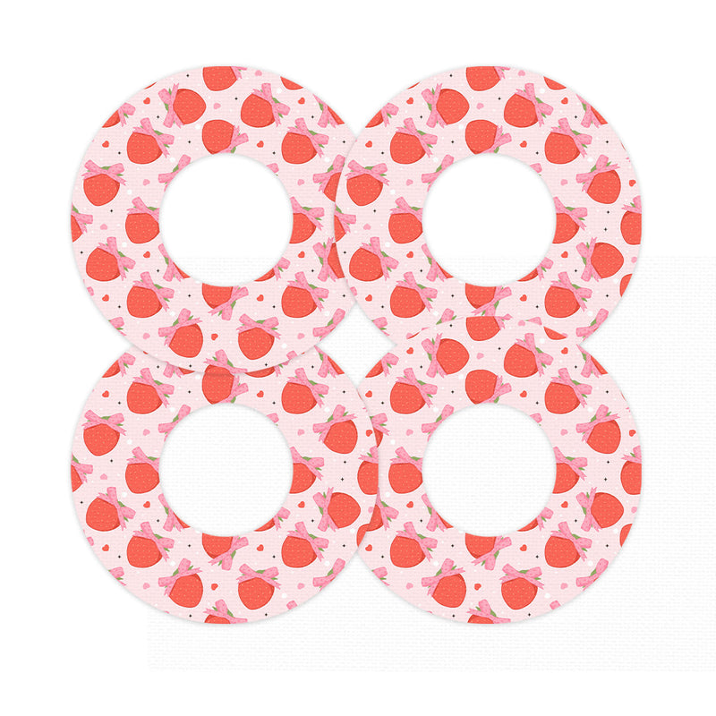 Peelz Strawberry Kisses Freestyle Libre 2 Patch Tape - Pump Peelz Patch Medical Tape White Smoke 12-Pack Libre 2 (Set of 12 Patches),4-Pack Libre 2 (Set of 4 Patches),1-Single (1 Single Patch)