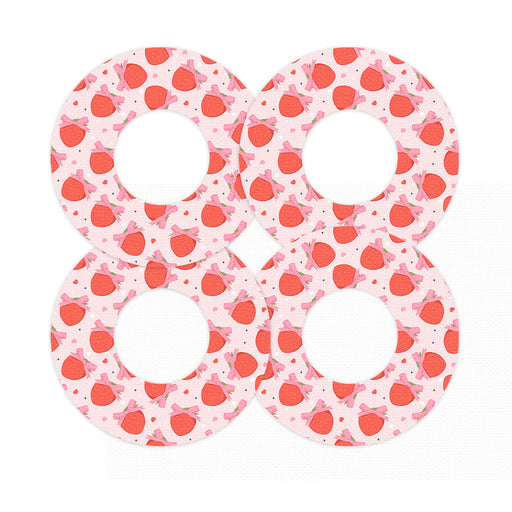 Peelz Strawberry Kisses Freestyle Libre 2 Patch Tape - Pump Peelz Patch Medical Tape White Smoke 12-Pack Libre 2 (Set of 12 Patches),4-Pack Libre 2 (Set of 4 Patches),1-Single (1 Single Patch)