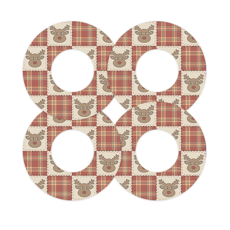 Peelz Rustic Reindeer Freestyle Libre 2 Patch Tape - Pump Peelz Patch Medical Tape White Smoke 12-Pack Libre 2 (Set of 12 Patches),4-Pack Libre 2 (Set of 4 Patches),1-Single (1 Single Patch)