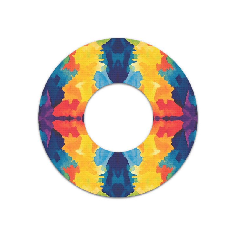 Peelz Bright Tie Dye Freestyle Libre 2 Patch Tape - Pump Peelz Patch Medical Tape White Smoke 12-Pack Libre 2 (Set of 12 Patches),4-Pack Libre 2 (Set of 4 Patches),1-Single (1 Single Patch)