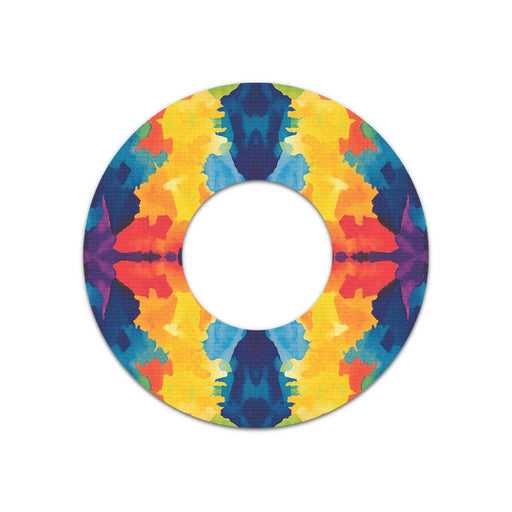 Peelz Bright Tie Dye Freestyle Libre 2 Patch Tape - Pump Peelz Patch Medical Tape White Smoke 12-Pack Libre 2 (Set of 12 Patches),4-Pack Libre 2 (Set of 4 Patches),1-Single (1 Single Patch)