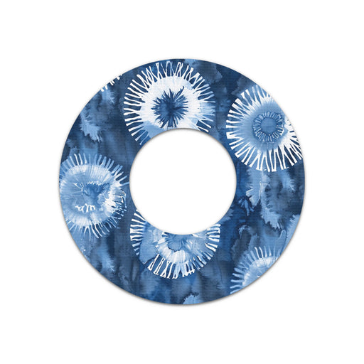 Peelz Monochrome Blue Tie Dye Freestyle Libre 2 Patch Tape - Pump Peelz Patch Medical Tape White Smoke 12-Pack Libre 2 (Set of 12 Patches),4-Pack Libre 2 (Set of 4 Patches),1-Single (1 Single Patch)