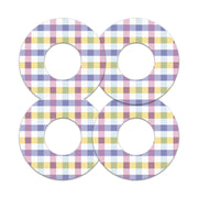 Peelz Spring Plaid Freestyle Libre 2 Patch Tape - Pump Peelz Patch Medical Tape White Smoke 12-Pack Libre 2 (Set of 12 Patches),4-Pack Libre 2 (Set of 4 Patches),1-Single (1 Single Patch)