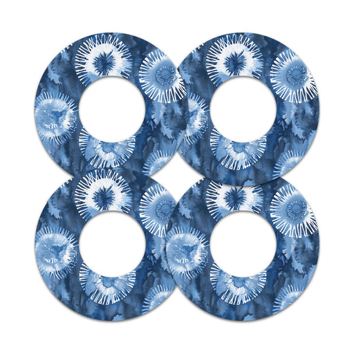 Peelz Monochrome Blue Tie Dye Freestyle Libre 2 Patch Tape - Pump Peelz Patch Medical Tape White Smoke 12-Pack Libre 2 (Set of 12 Patches),4-Pack Libre 2 (Set of 4 Patches),1-Single (1 Single Patch)
