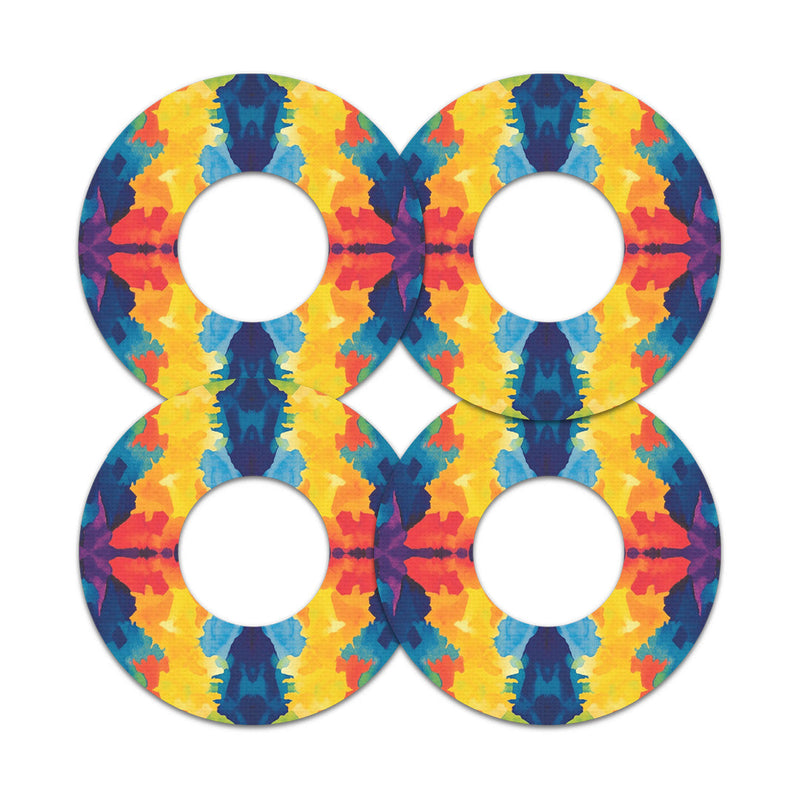 Peelz Bright Tie Dye Freestyle Libre 2 Patch Tape - Pump Peelz Patch Medical Tape White Smoke 12-Pack Libre 2 (Set of 12 Patches),4-Pack Libre 2 (Set of 4 Patches),1-Single (1 Single Patch)