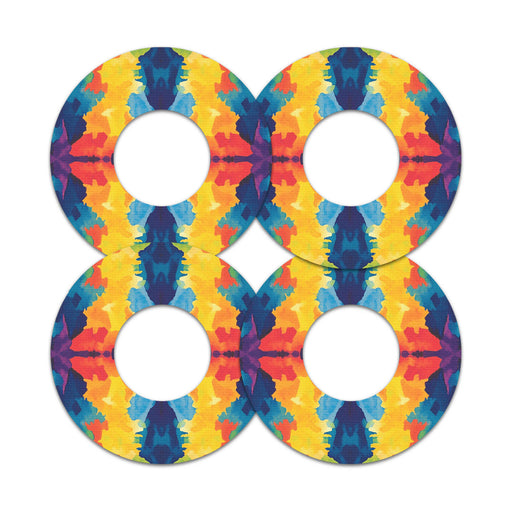 Peelz Bright Tie Dye Freestyle Libre 2 Patch Tape - Pump Peelz Patch Medical Tape White Smoke 12-Pack Libre 2 (Set of 12 Patches),4-Pack Libre 2 (Set of 4 Patches),1-Single (1 Single Patch)