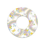 Peelz Rainbow Blooms Freestyle Libre 2 Patch Tape - Pump Peelz Patch Medical Tape White Smoke 12-Pack Libre 2 (Set of 12 Patches),4-Pack Libre 2 (Set of 4 Patches),1-Single (1 Single Patch)