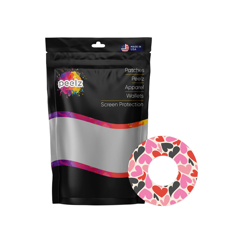 Peelz Heartbreaker Freestyle Libre 2 Patch Tape - Pump Peelz Patch Medical Tape White Smoke 12-Pack Libre 2 (Set of 12 Patches),4-Pack Libre 2 (Set of 4 Patches),1-Single (1 Single Patch)