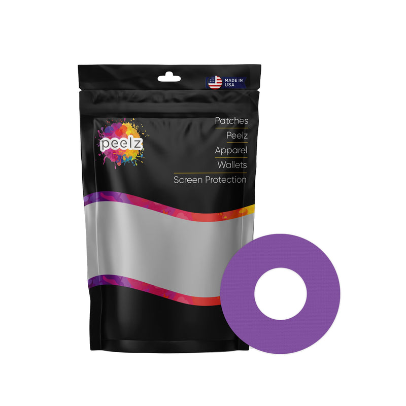 Peelz Solid Color Purple Freestyle Libre 2 Patch Tape - Pump Peelz Patch Medical Tape White Smoke 12-Pack Libre 2 (Set of 12 Patches),4-Pack Libre 2 (Set of 4 Patches)