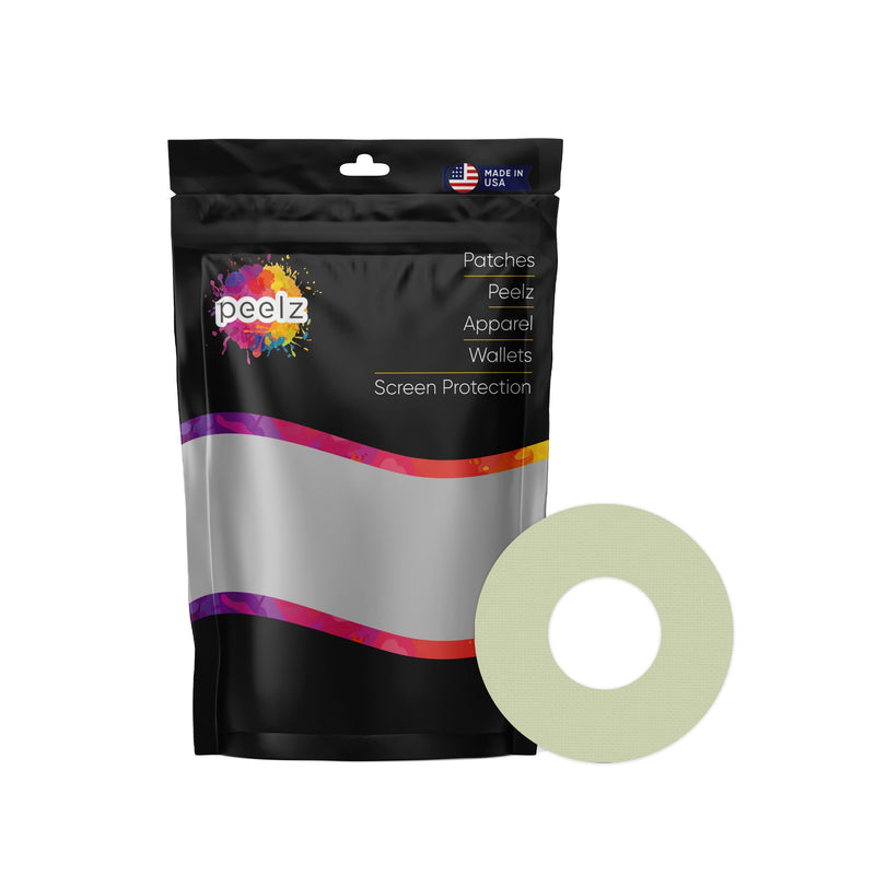 Peelz Solid Color Tea Freestyle Libre 2 Patch Tape - Pump Peelz Patch Medical Tape White Smoke 12-Pack Libre 2 (Set of 12 Patches),4-Pack Libre 2 (Set of 4 Patches)