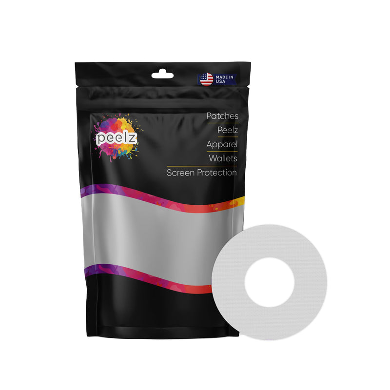 Peelz Solid Color Platinum Freestyle Libre 2 Patch Tape - Pump Peelz Patch Medical Tape White Smoke 12-Pack Libre 2 (Set of 12 Patches),4-Pack Libre 2 (Set of 4 Patches)