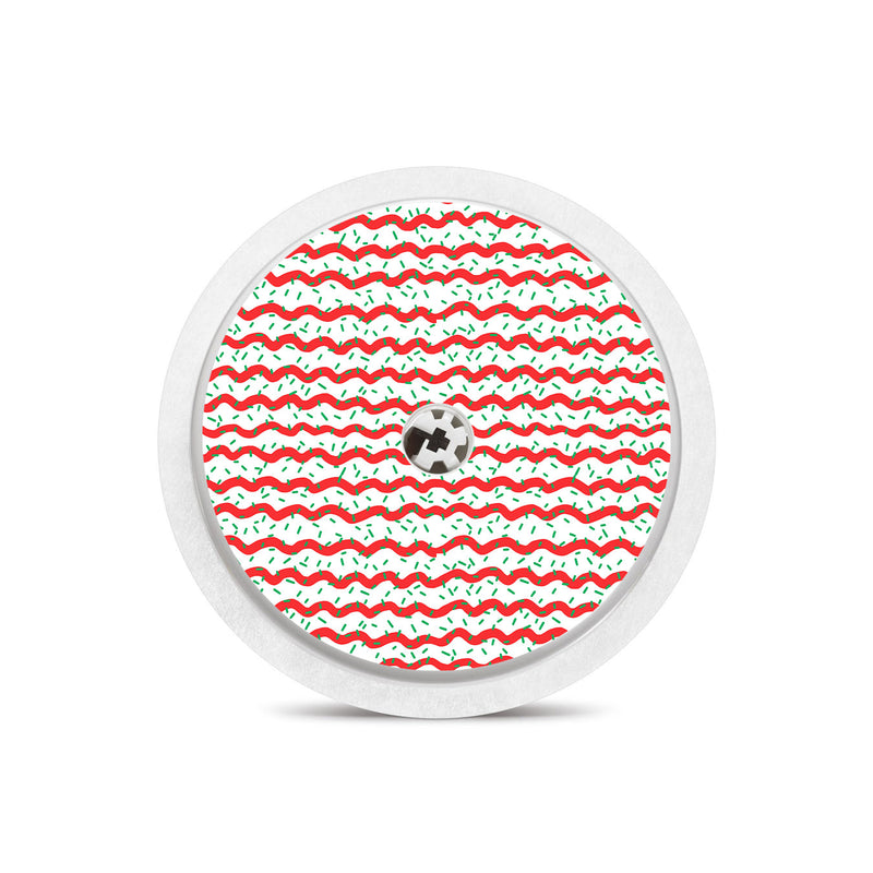 Peelz Christmas Icing Freestyle Libre 2 Sticker - Pump Peelz Peelz/Stickers White Smoke Sensor Only