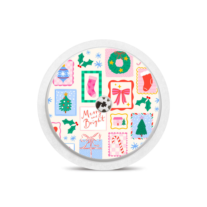 Peelz Holiday Greetings Freestyle Libre 2 Sticker - Pump Peelz Peelz/Stickers White Smoke Sensor Only