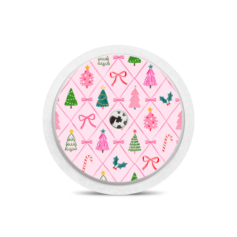 Peelz Coquette Christmas Freestyle Libre 2 Sticker - Pump Peelz Peelz/Stickers Misty Rose Sensor Only