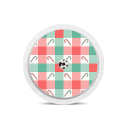Peelz Peppermint Plaid Freestyle Libre 2 Sticker - Pump Peelz Peelz/Stickers White Smoke Sensor Only