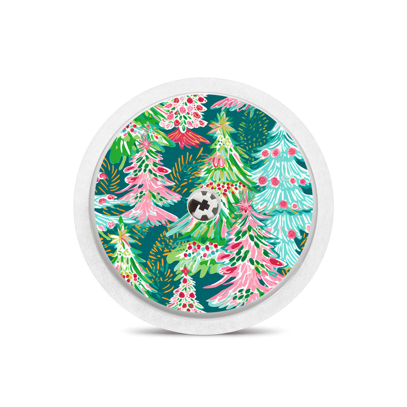 Peelz Festive Forest Freestyle Libre 2 Sticker - Pump Peelz Peelz/Stickers White Smoke Sensor Only