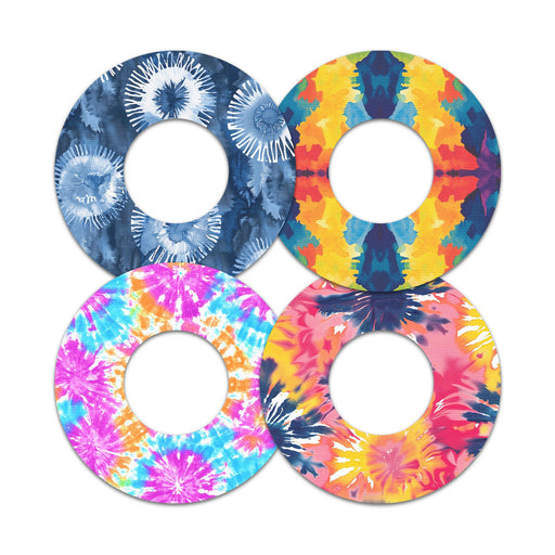 Peelz Tie Dye Variety Pack Freestyle Libre 2 Patch Tape - Pump Peelz Patch Medical Tape White Smoke 12-Pack Libre 2 (Set of 12 Patches),4-Pack Libre 2 (Set of 4 Patches)
