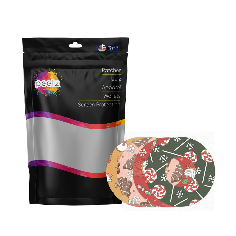 Peelz Christmas Treats Variety Freestyle Libre 2 Patch Tape - Pump Peelz Patch Medical Tape White Smoke 12-Pack Libre 2 (Set of 12 Patches),4-Pack Libre 2 (Set of 4 Patches)