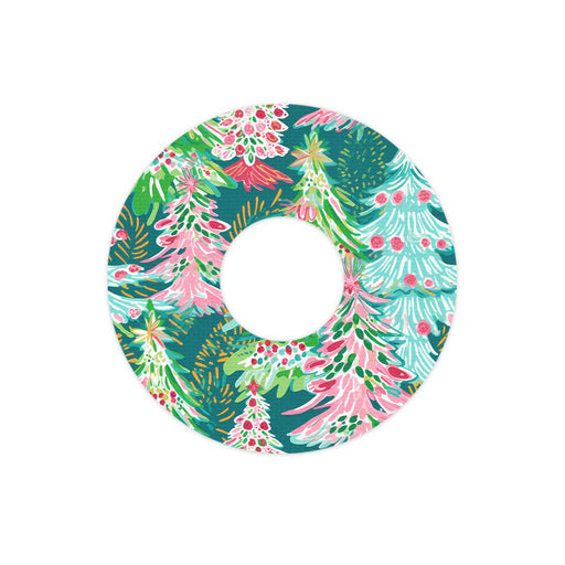 Peelz Festive Forest FreeStyle Libre 3 Plus & Lingo  Patch Tape - Pump Peelz Patch Medical Tape White Smoke 12-Pack (Set of 12 Patches),4-Pack (Set of 4 Patches),1-Single (1 Single Patch)