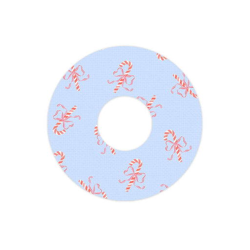 Peelz Candy Cane Lane FreeStyle Libre 3 Plus & Lingo  Patch Tape - Pump Peelz Patch Medical Tape White Smoke 12-Pack (Set of 12 Patches),4-Pack (Set of 4 Patches),1-Single (1 Single Patch)