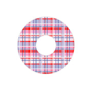 Peelz Party Plaid FreeStyle Libre 3 Plus & Lingo  Patch Tape - Pump Peelz Patch Medical Tape White Smoke 12-Pack (Set of 12 Patches),4-Pack (Set of 4 Patches),1-Single (1 Single Patch)
