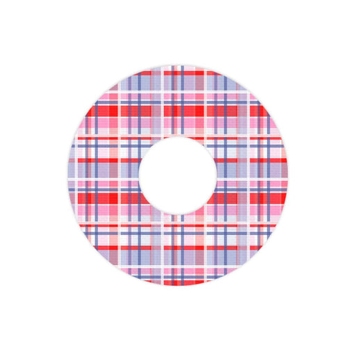 Peelz Party Plaid FreeStyle Libre 3 Plus & Lingo  Patch Tape - Pump Peelz Patch Medical Tape White Smoke 12-Pack (Set of 12 Patches),4-Pack (Set of 4 Patches),1-Single (1 Single Patch)