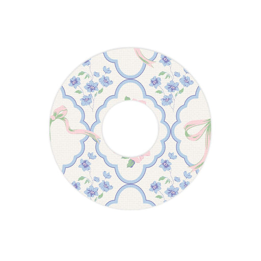 Peelz Spring Coquette FreeStyle Libre 3 Plus & Lingo  Patch Tape - Pump Peelz Patch Medical Tape White Smoke 12-Pack (Set of 12 Patches),4-Pack (Set of 4 Patches),1-Single (1 Single Patch)
