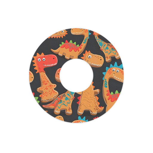 Peelz Jurassic Gingerbread FreeStyle Libre 3 Plus & Lingo  Patch Tape - Pump Peelz Patch Medical Tape White Smoke 12-Pack (Set of 12 Patches),4-Pack (Set of 4 Patches),1-Single (1 Single Patch)