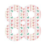 Peelz Holly Jolly Ribbon FreeStyle Libre 3 Plus & Lingo  Patch Tape - Pump Peelz Patch Medical Tape White Smoke 12-Pack (Set of 12 Patches),4-Pack (Set of 4 Patches),1-Single (1 Single Patch)