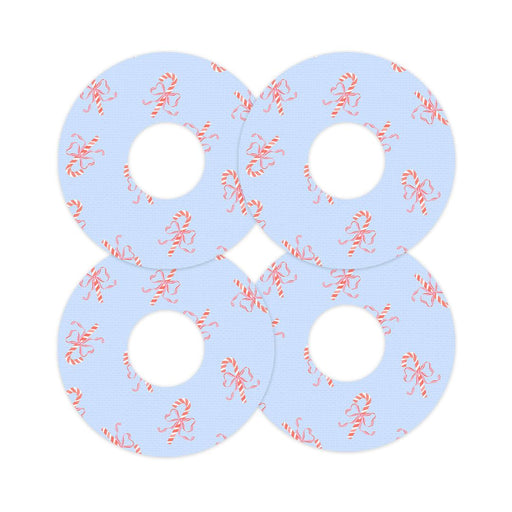 Peelz Candy Cane Lane FreeStyle Libre 3 Plus & Lingo  Patch Tape - Pump Peelz Patch Medical Tape White Smoke 12-Pack (Set of 12 Patches),4-Pack (Set of 4 Patches),1-Single (1 Single Patch)