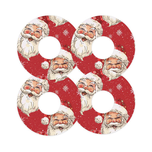 Peelz Jolly Old Saint Nick FreeStyle Libre 3 Plus & Lingo  Patch Tape - Pump Peelz Patch Medical Tape White Smoke 12-Pack (Set of 12 Patches),4-Pack (Set of 4 Patches),1-Single (1 Single Patch)