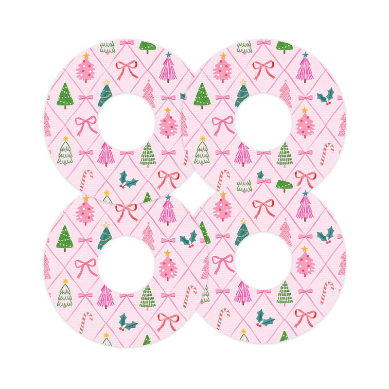 Peelz Coquette Christmas FreeStyle Libre 3 Plus & Lingo  Patch Tape - Pump Peelz Patch Medical Tape White Smoke 12-Pack (Set of 12 Patches),4-Pack (Set of 4 Patches),1-Single (1 Single Patch)