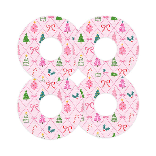 Peelz Coquette Christmas FreeStyle Libre 3 Plus & Lingo  Patch Tape - Pump Peelz Patch Medical Tape White Smoke 12-Pack (Set of 12 Patches),4-Pack (Set of 4 Patches),1-Single (1 Single Patch)
