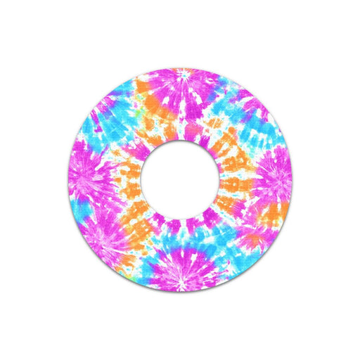 Peelz Neon Tie Dye FreeStyle Libre 3 Plus & Lingo  Patch Tape - Pump Peelz Patch Medical Tape White Smoke 12-Pack (Set of 12 Patches),4-Pack (Set of 4 Patches),1-Single (1 Single Patch)