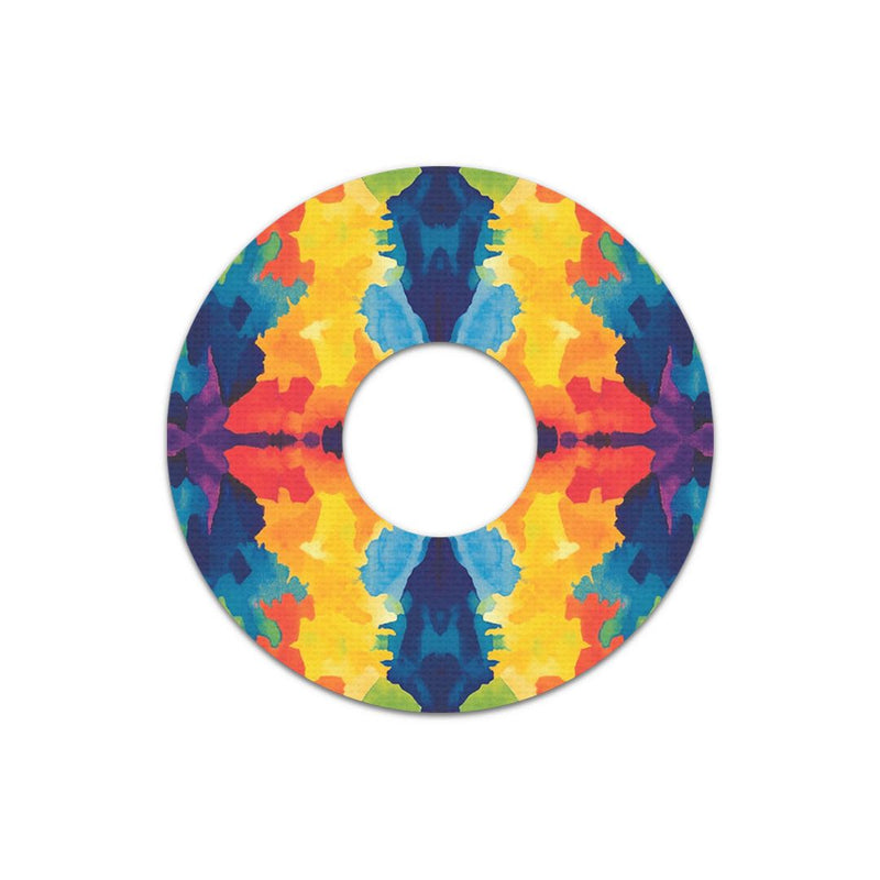 Peelz Bright Tie Dye FreeStyle Libre 3 Plus & Lingo  Patch Tape - Pump Peelz Patch Medical Tape White Smoke 12-Pack (Set of 12 Patches),4-Pack (Set of 4 Patches),1-Single (1 Single Patch)