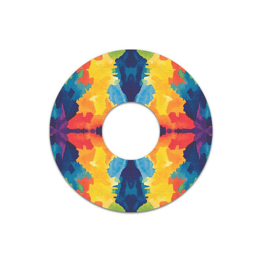 Peelz Bright Tie Dye FreeStyle Libre 3 Plus & Lingo  Patch Tape - Pump Peelz Patch Medical Tape White Smoke 12-Pack (Set of 12 Patches),4-Pack (Set of 4 Patches),1-Single (1 Single Patch)