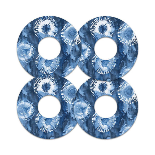 Peelz Monochrome Blue Tie Dye FreeStyle Libre 3 Plus & Lingo  Patch Tape - Pump Peelz Patch Medical Tape White Smoke 12-Pack (Set of 12 Patches),4-Pack (Set of 4 Patches),1-Single (1 Single Patch)