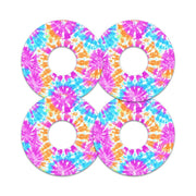 Peelz Neon Tie Dye FreeStyle Libre 3 Plus & Lingo  Patch Tape - Pump Peelz Patch Medical Tape White Smoke 12-Pack (Set of 12 Patches),4-Pack (Set of 4 Patches),1-Single (1 Single Patch)