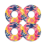 Peelz Summer Tie Dye FreeStyle Libre 3 Plus & Lingo  Patch Tape - Pump Peelz Patch Medical Tape White Smoke 12-Pack (Set of 12 Patches),4-Pack (Set of 4 Patches),1-Single (1 Single Patch)