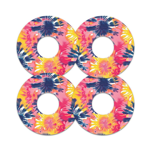 Peelz Summer Tie Dye FreeStyle Libre 3 Plus & Lingo  Patch Tape - Pump Peelz Patch Medical Tape White Smoke 12-Pack (Set of 12 Patches),4-Pack (Set of 4 Patches),1-Single (1 Single Patch)