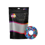 Peelz Crimson Blooms Patch Tape Designed for the FreeStyle Libre 3 Plus & Lingo Patch Medical Tape White Smoke 12-Pack (Set of 12 Patches),4-Pack (Set of 4 Patches),1-Single (1 Single Patch)