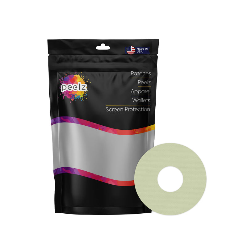 Peelz Solid Color Tea FreeStyle Libre 3 Plus & Lingo  Patch Tape - Pump Peelz Patch Medical Tape White Smoke 12-Pack (Set of 12 Patches),4-Pack (Set of 4 Patches)