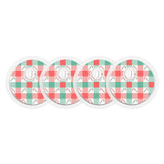 Peelz Peppermint Plaid FreeStyle Libre 3 Plus & Lingo  Sensor Sticker - Pump Peelz Peelz/Stickers White Smoke 4-pack (Set of 4 Stickers)
