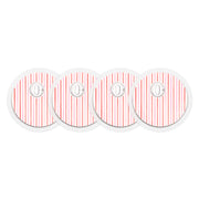 Peelz Peppermint Stripes FreeStyle Libre 3 Plus & Lingo  Sensor Sticker - Pump Peelz Peelz/Stickers Misty Rose 4-pack (Set of 4 Stickers)