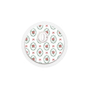 Peelz Poinsettia Parade FreeStyle Libre 3 Plus & Lingo  Sensor Sticker - Pump Peelz Peelz/Stickers White Smoke 4-pack (Set of 4 Stickers)
