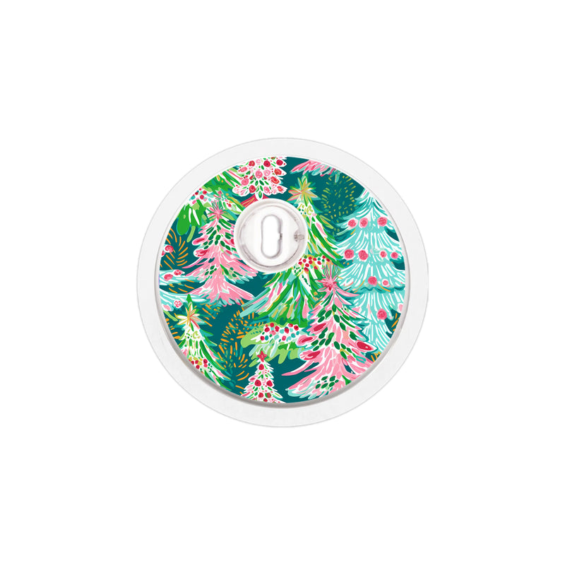 Peelz Festive Forest FreeStyle Libre 3 Plus & Lingo  Sensor Sticker - Pump Peelz Peelz/Stickers White Smoke 4-pack (Set of 4 Stickers)