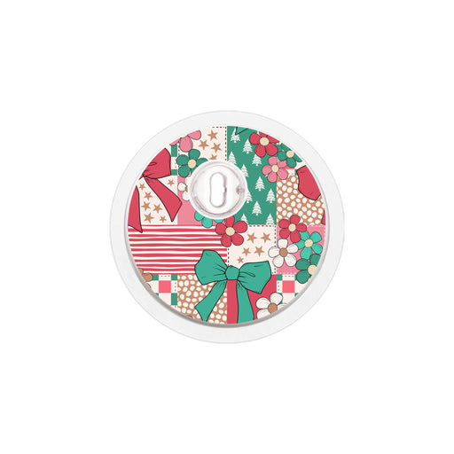 Peelz Merry Coquette FreeStyle Libre 3 Plus & Lingo  Sensor Sticker - Pump Peelz Peelz/Stickers White Smoke 4-pack (Set of 4 Stickers)