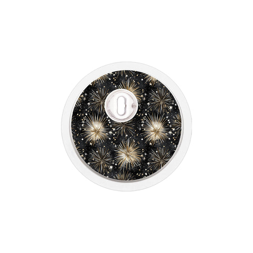 Peelz Fireworks Sticker Designed for the FreeStyle Libre 3 Plus & Lingo  Sensor Peelz/Stickers White Smoke 4-pack (Set of 4 Stickers)