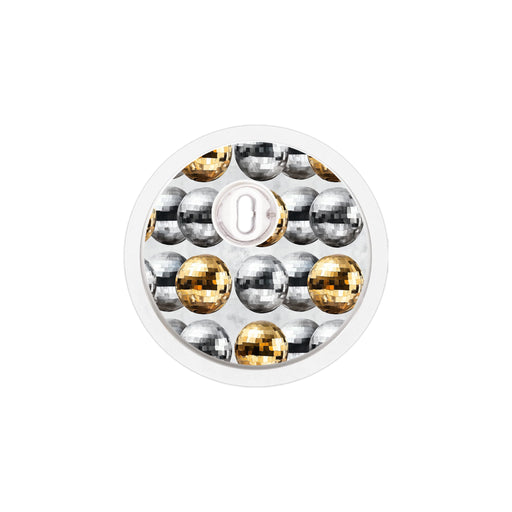 Peelz Disco Balls Sticker Designed for the FreeStyle Libre 3 Plus & Lingo  Sensor Peelz/Stickers White Smoke 4-pack (Set of 4 Stickers)