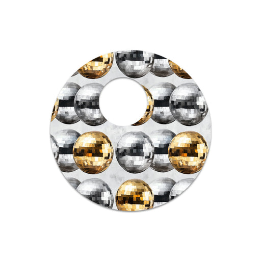 Peelz Disco Balls Sticker Designed for the FreeStyle Libre 3 Plus & Lingo  Sensor Peelz/Stickers White Smoke 4-pack (Set of 4 Stickers)